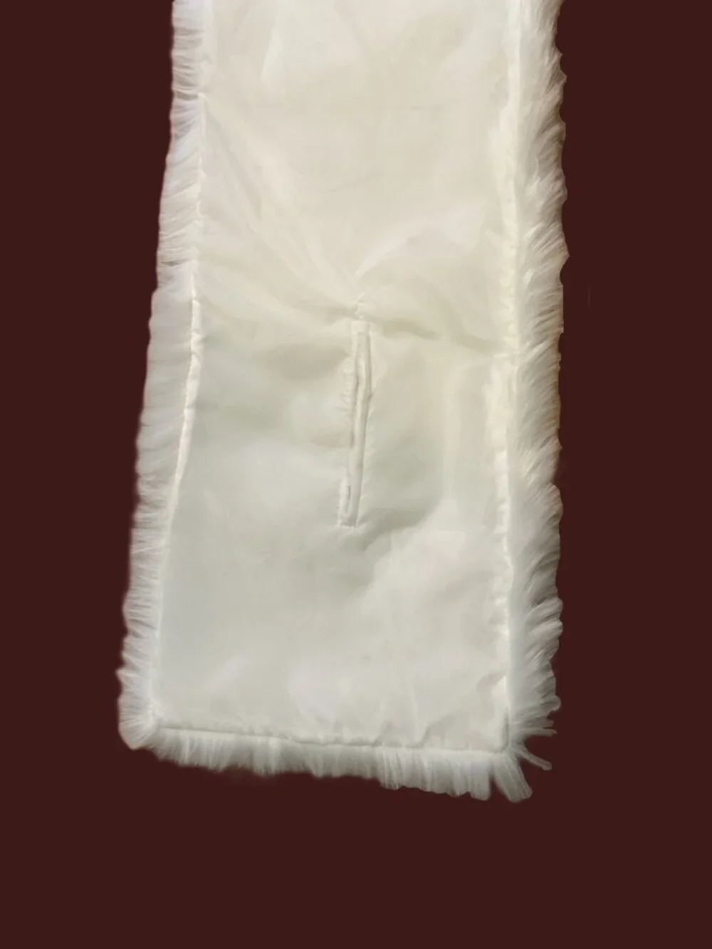 Women’s White Solid Faux Fur Stole Shawl Wrap Mobwife Hollywood Glam Satin Lined